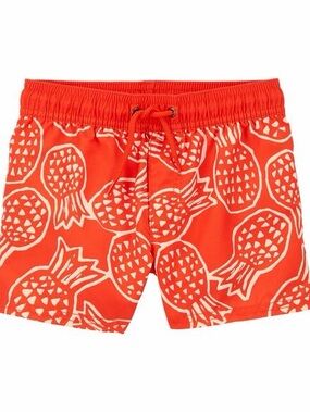 Toddler Boys Carters Pineapple Print Swim Trunks EUC